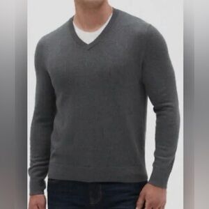 Banana Republic V-Neck Sweater - Dark Gray
